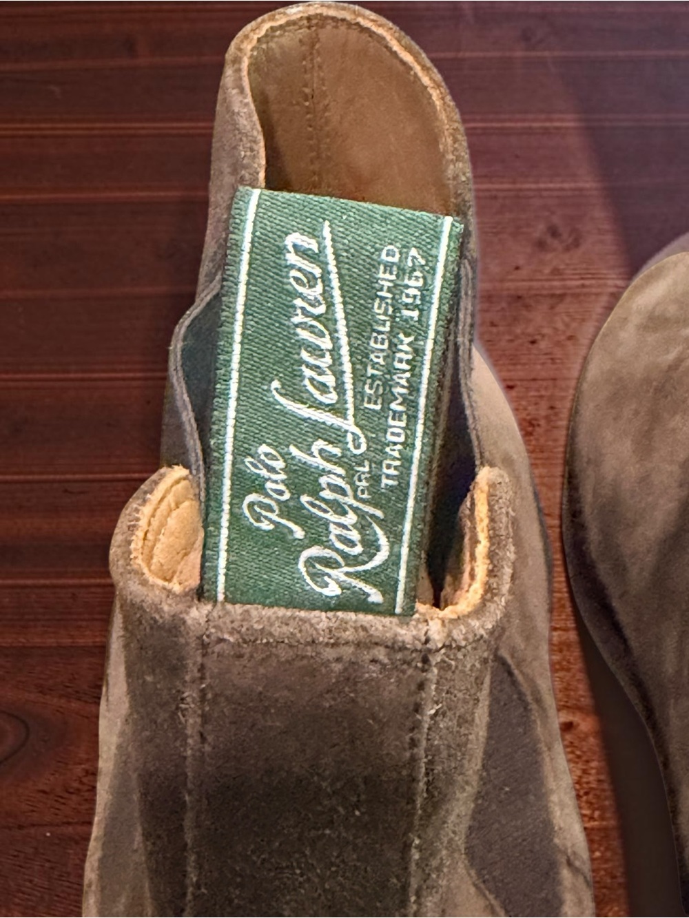 Polo Ralph Lauren Men's Bryson Cow Suede Chelsea Boots - Brown Men’s 12 NWOB - Picture 6 of 8